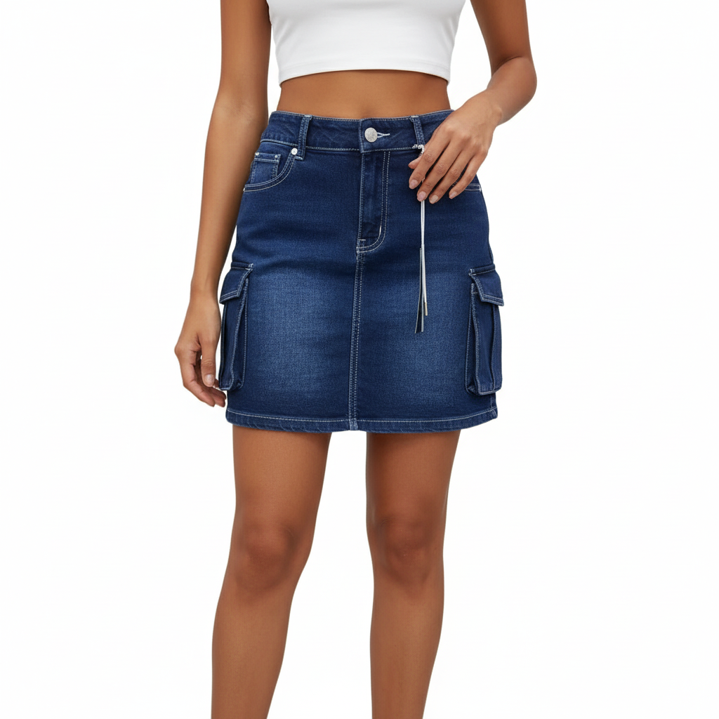 CARGO JEAN SKIRT