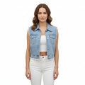 Sleeveless jean jacket
